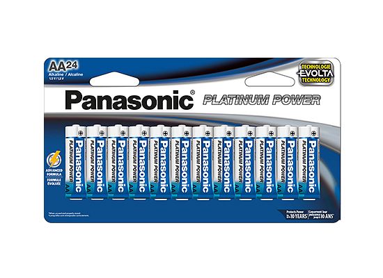 Panasonic Platinum Power Alkaline Batteries EVOLTA AA Double-A LR6XE24B 24-Pack