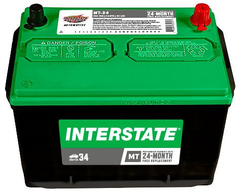 Interstate MT-34 Group Size 34 700CCA Flooded Battery